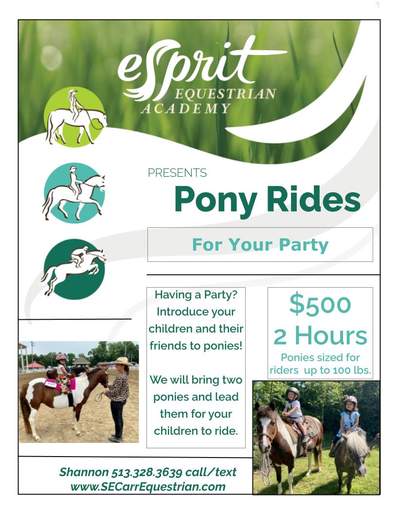 Picture Pony Rides for hire, birthday parties, kids on ponies 